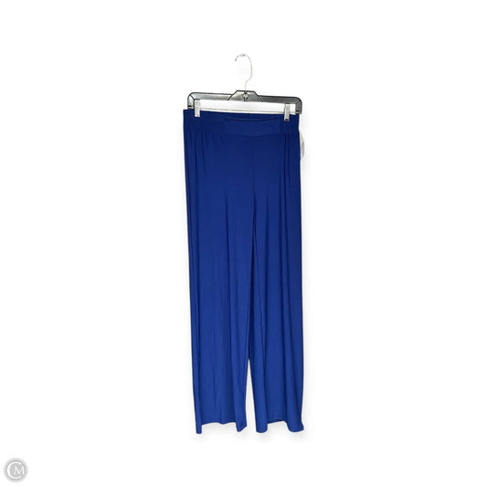 Pants Wide Leg By Iman Hsn In Blue, Size: M