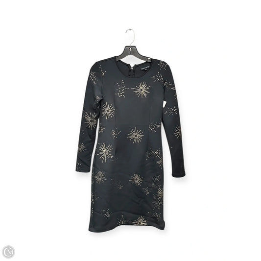 Dress Casual Midi By Cynthia Rowley In Black & Gold, Size: M