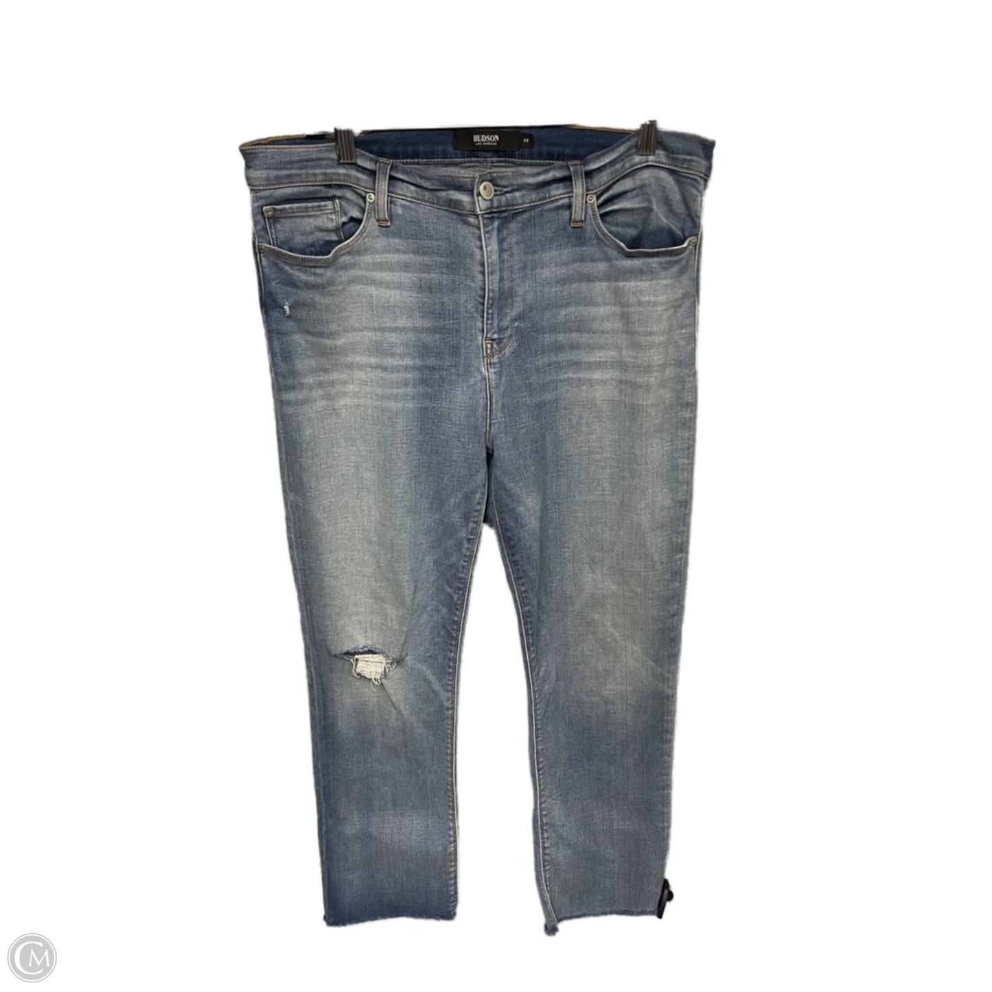 Jeans Straight By Hudson In Blue Denim, Size: 14