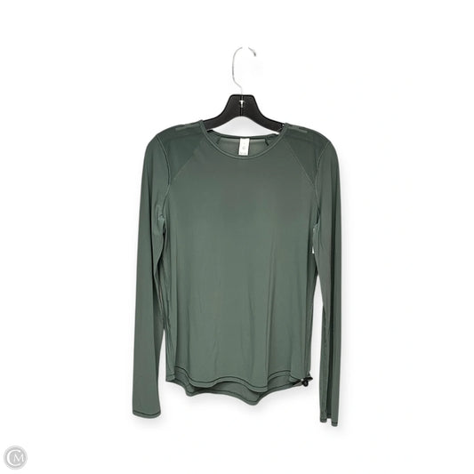 Athletic Top Long Sleeve Crewneck By Lululemon In Green, Size: 6