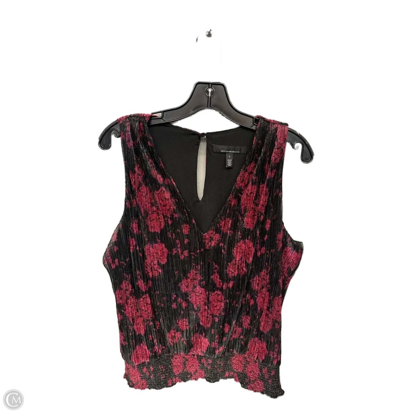 Top Sleeveless By White House Black Market In Black & Red, Size: L
