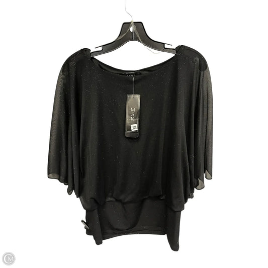 Top Short Sleeve By Msk In Black, Size: L