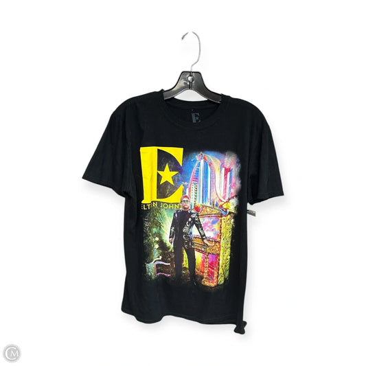 Top Short Sleeve Basic By Clothes Mentor In Black, Size: L