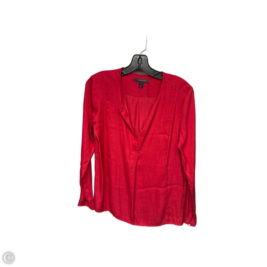 Top Long Sleeve By Banana Republic In Red, Size: S