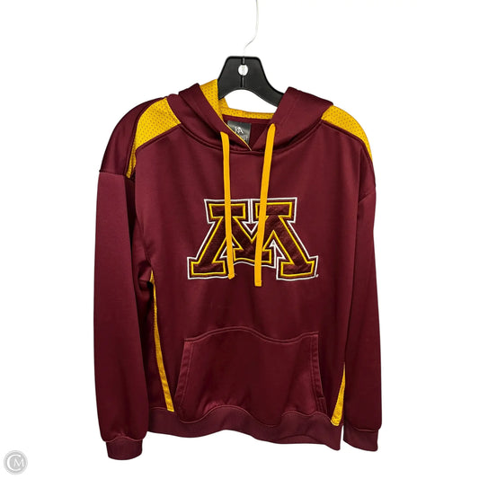 Athletic Sweatshirt Hoodie By Clothes Mentor In Maroon, Size: L