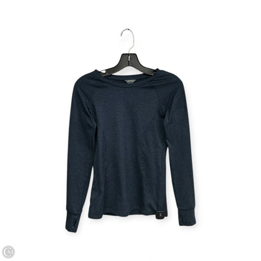 Athletic Top Long Sleeve Crewneck By Eddie Bauer In Navy, Size: Xs