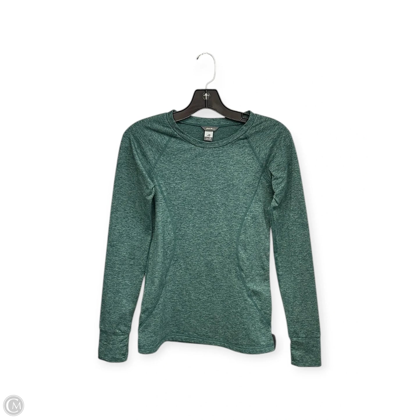 Athletic Top Long Sleeve Crewneck By Eddie Bauer In Green, Size: Xs