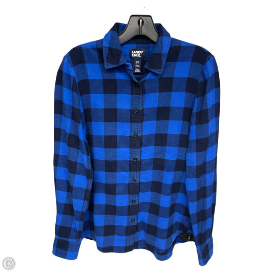 Top Long Sleeve By Lands End In Blue, Size: S