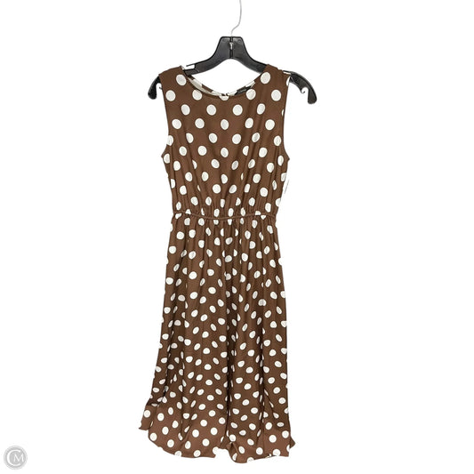 Dress Casual Maxi By Clothes Mentor In Brown & White, Size: S