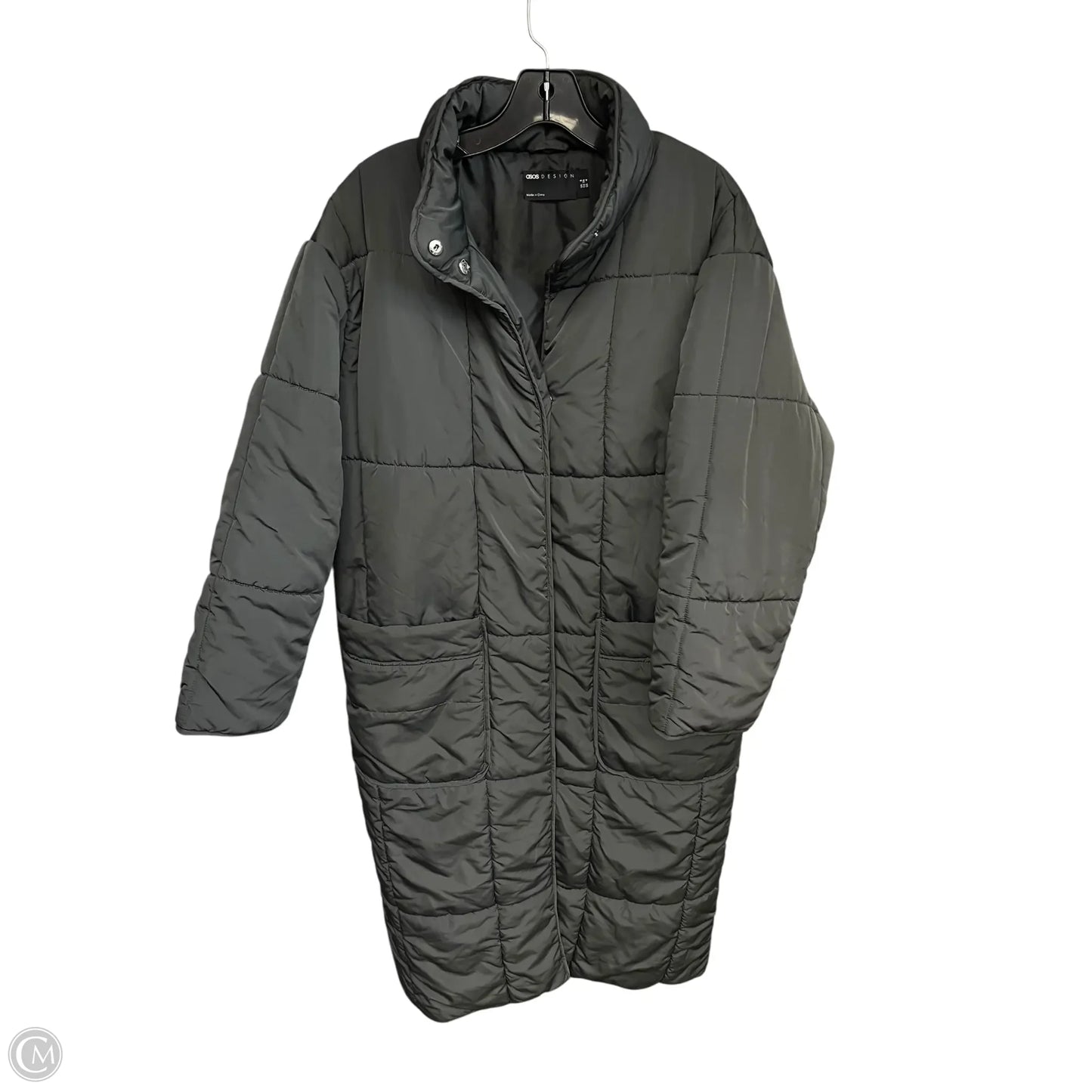 Jacket Puffer & Quilted By Asos In Grey, Size: 4