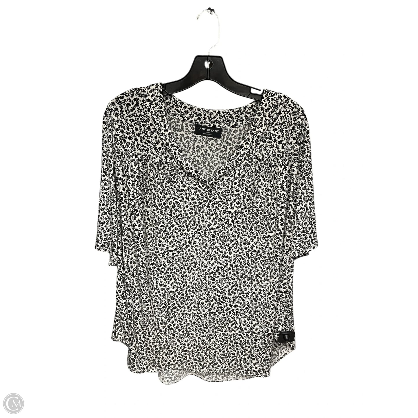 Top Short Sleeve By Lane Bryant In Black & White, Size: 2x
