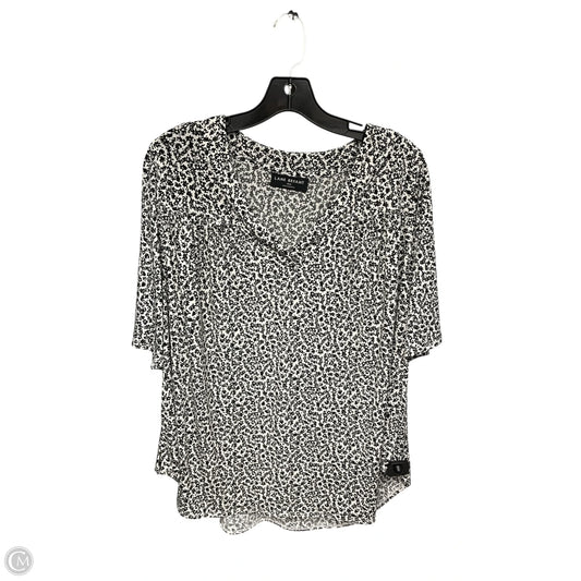 Top Short Sleeve By Lane Bryant In Black & White, Size: 2x
