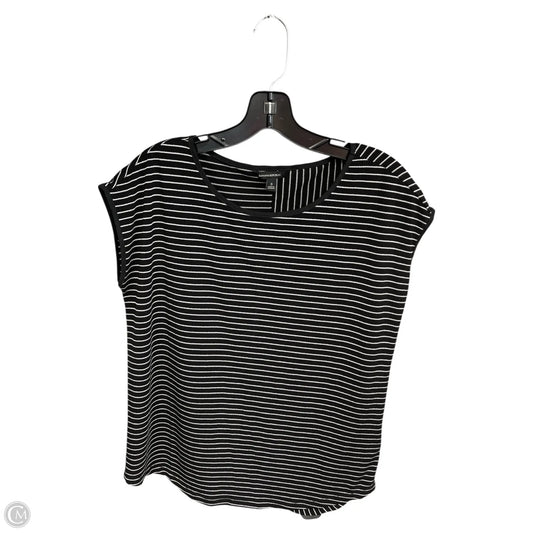 Top Short Sleeve By Banana Republic In Black & White, Size: S