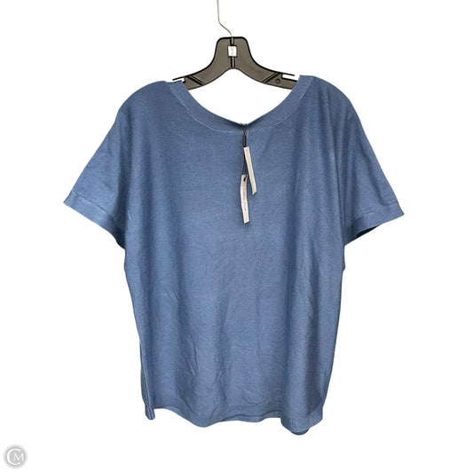 Top Short Sleeve By Melissa Paige In Blue, Size: Xl