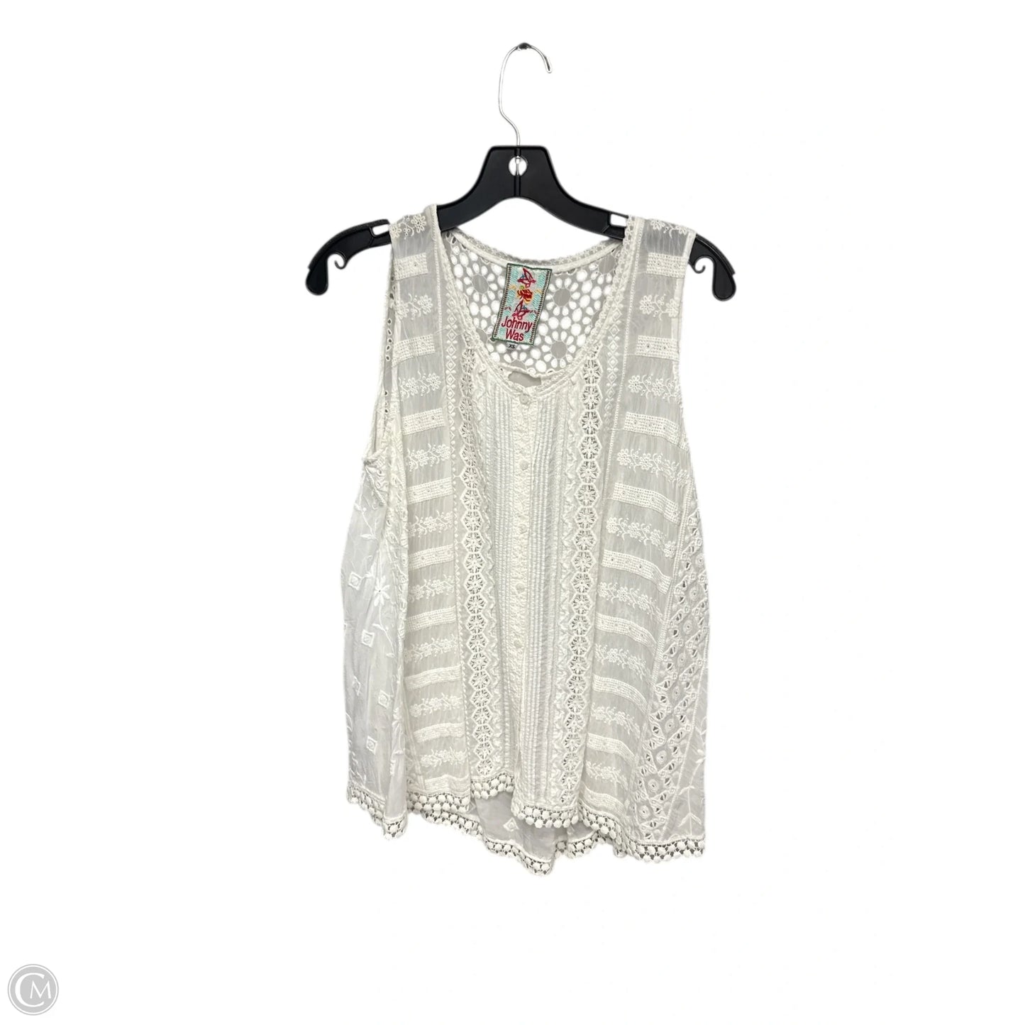 Top Sleeveless By Johnny Was In White, Size: Xs