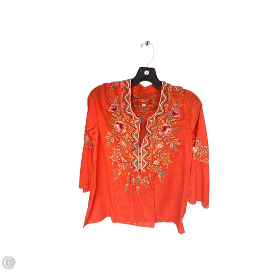 Top Long Sleeve By Johnny Was In Orange, Size: S