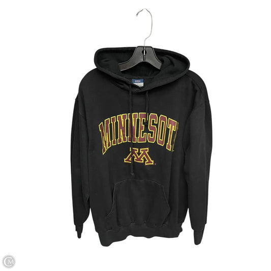 Athletic Sweatshirt Hoodie By Clothes Mentor In Black, Size: L