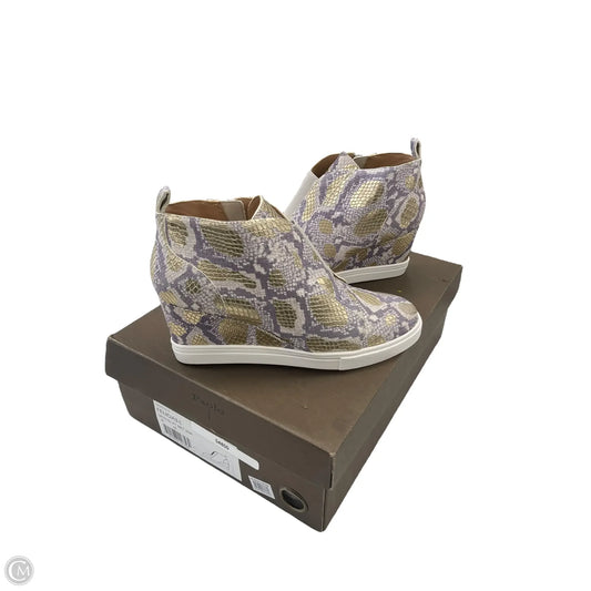 Shoes Heels Wedge By Linea Paolo In Pink & White, Size: 6