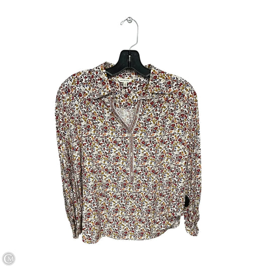 Top Long Sleeve By Max Studio In Floral Print, Size: S