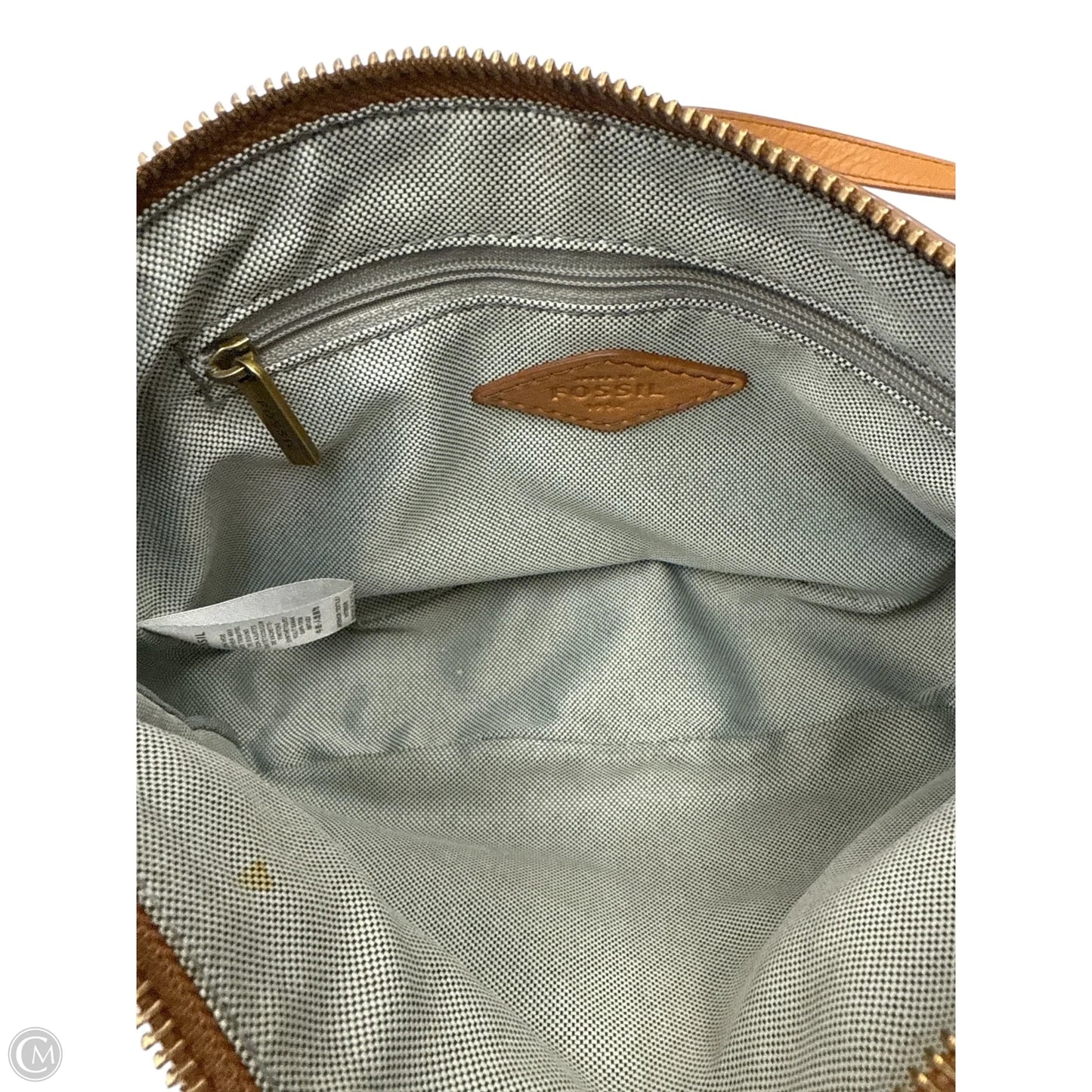 Crossbody Leather By Fossil, Size: Medium