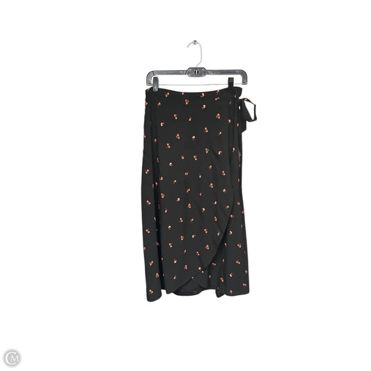Skirt Midi By Madewell In Black & Orange, Size: S