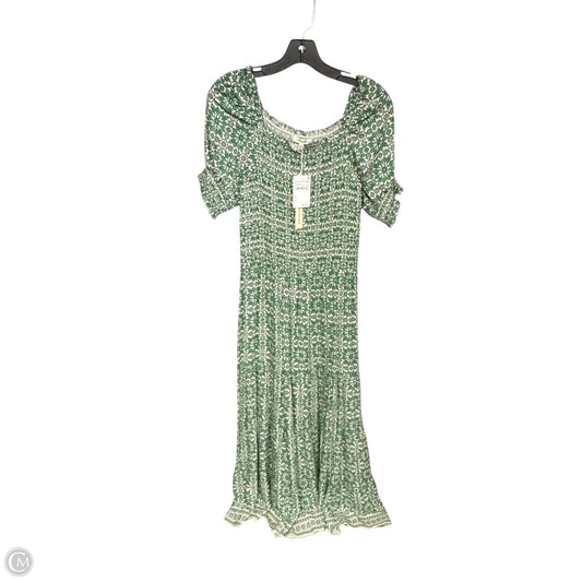 Dress Casual Maxi By Max Studio In Green & White, Size: M