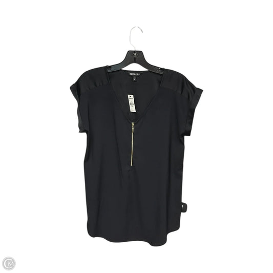 Top Short Sleeve By Express In Black, Size: M