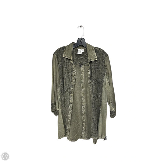 Top Long Sleeve By Parsley & Sage In Green, Size: Xl