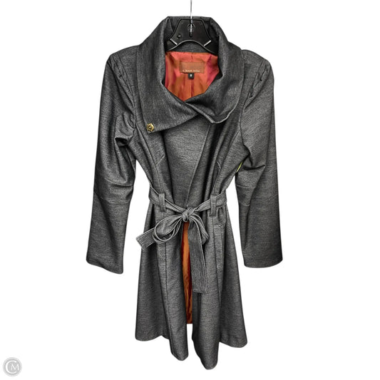 Coat Trench Coat By Clothes Mentor In Black, Size: 8