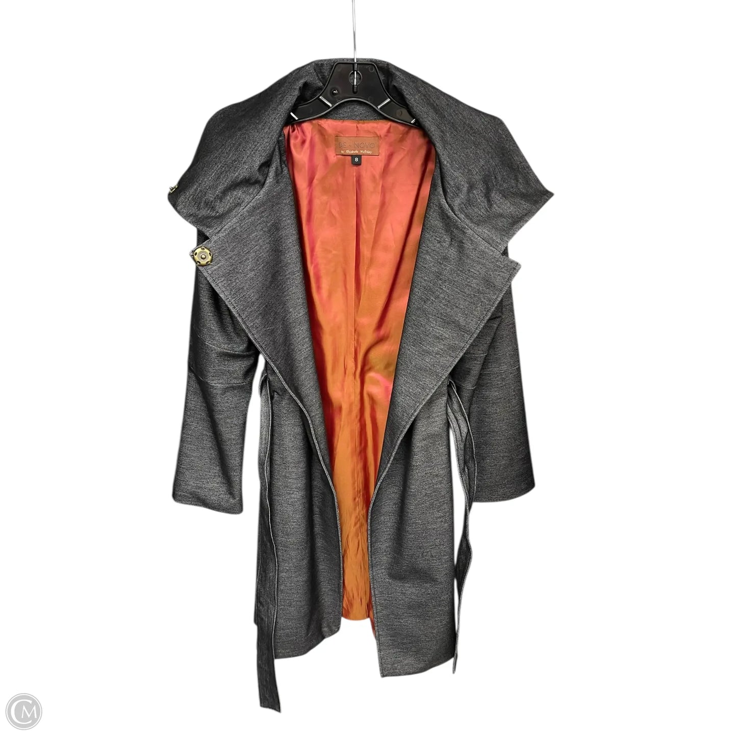 Coat Trench Coat By Clothes Mentor In Black, Size: 8