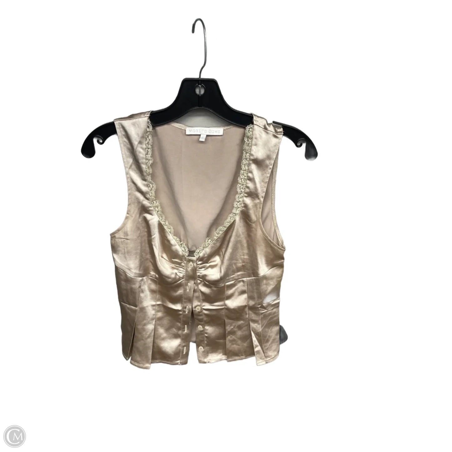 Top Sleeveless By Clothes Mentor In Cream, Size: S