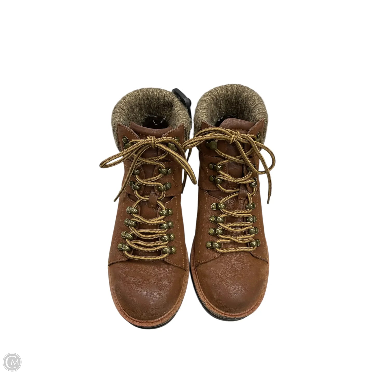 Boots Ankle Heels By Mia In Brown, Size: 6.5