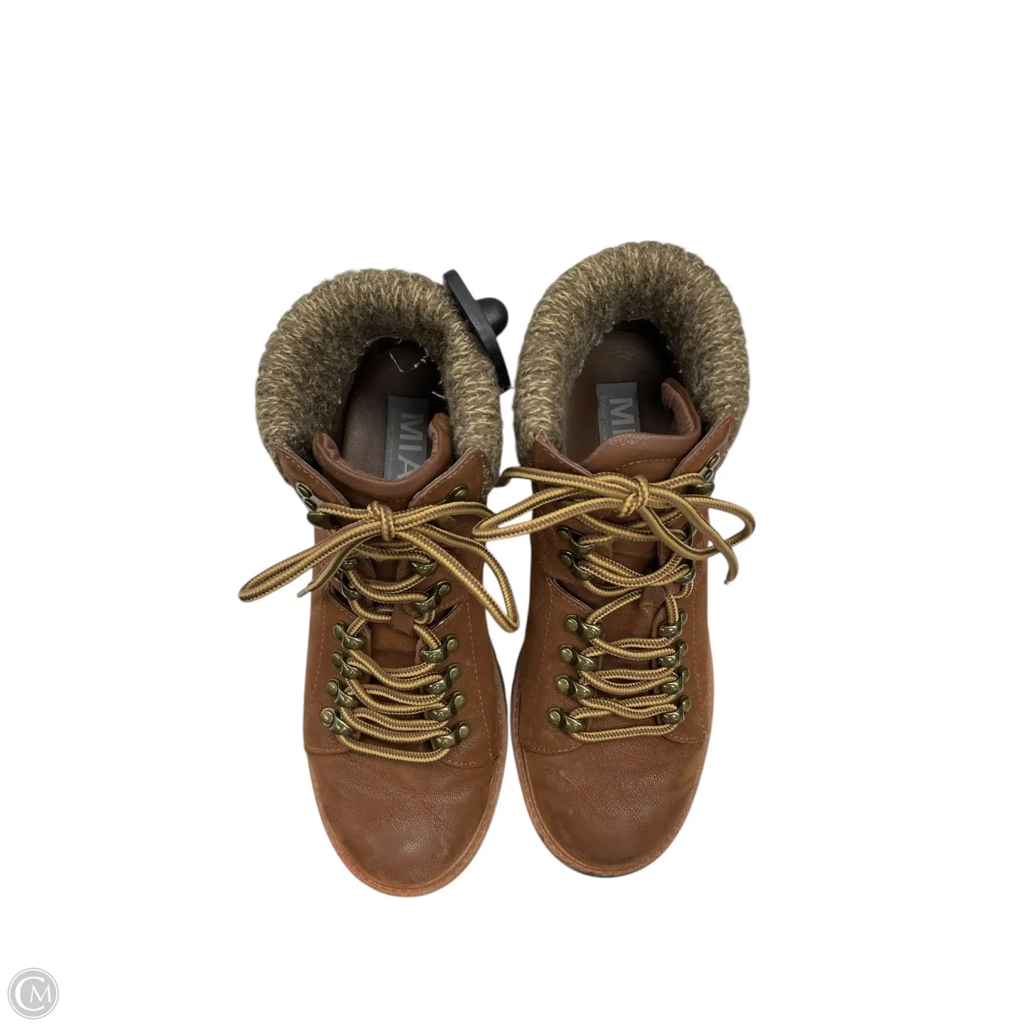 Boots Ankle Heels By Mia In Brown, Size: 6.5