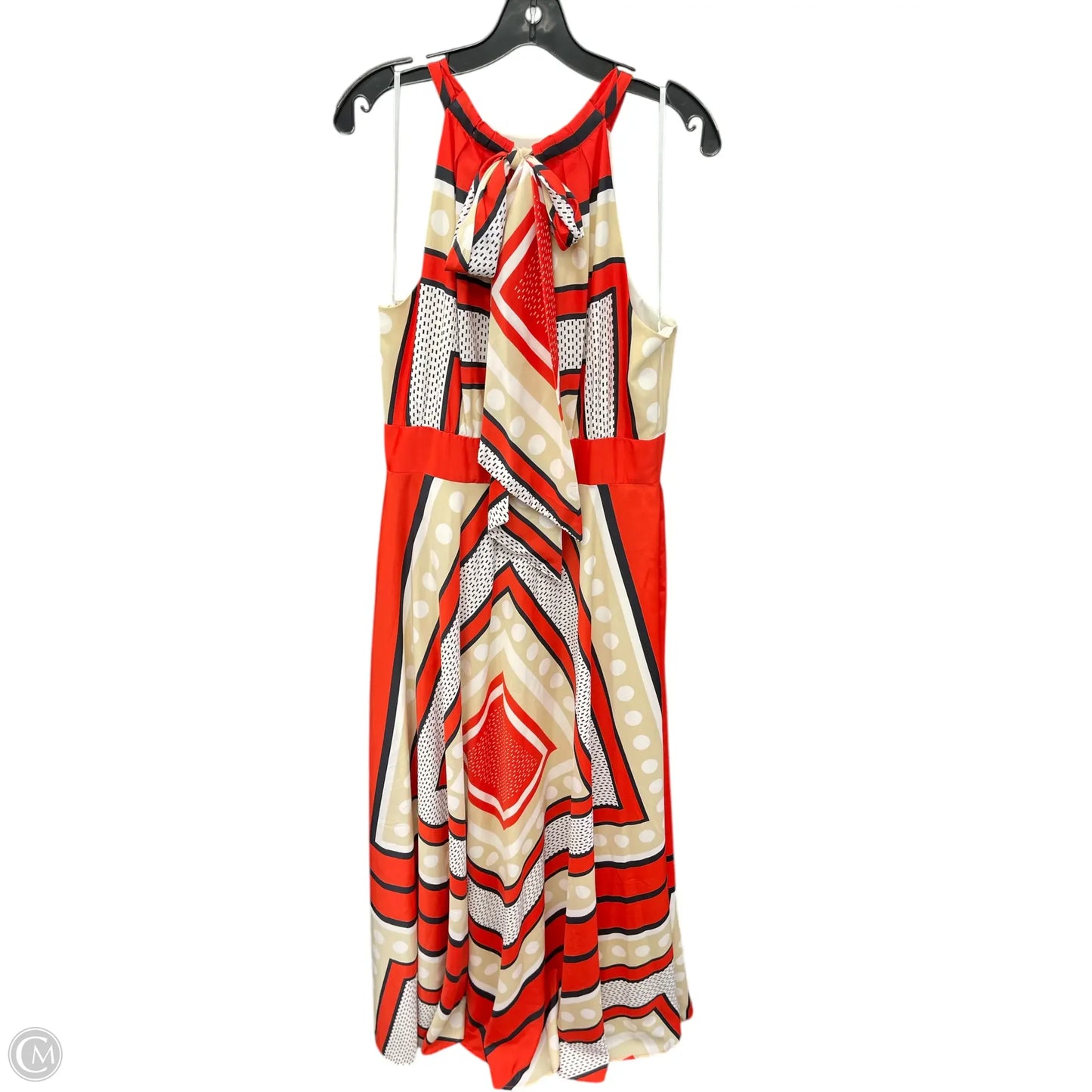 Dress Party Long By Eliza J In Orange & White, Size: 14