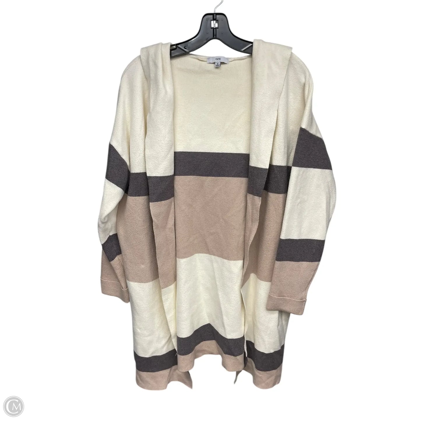Cardigan By Fate In Tan & White, Size: S
