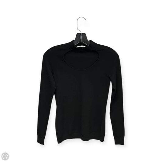 Top Long Sleeve By Frame In Black, Size: S