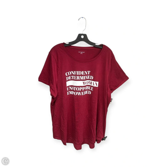 Top Short Sleeve By Lane Bryant In Red, Size: 3x
