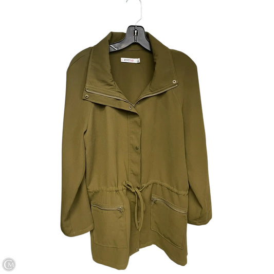 Jacket Utility By Just Fab In Green, Size: L