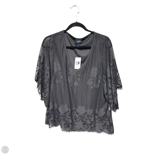 Top 3/4 Sleeve By Daytrip In Grey, Size: M