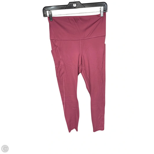 Athletic Leggings By Lululemon In Pink, Size: 8