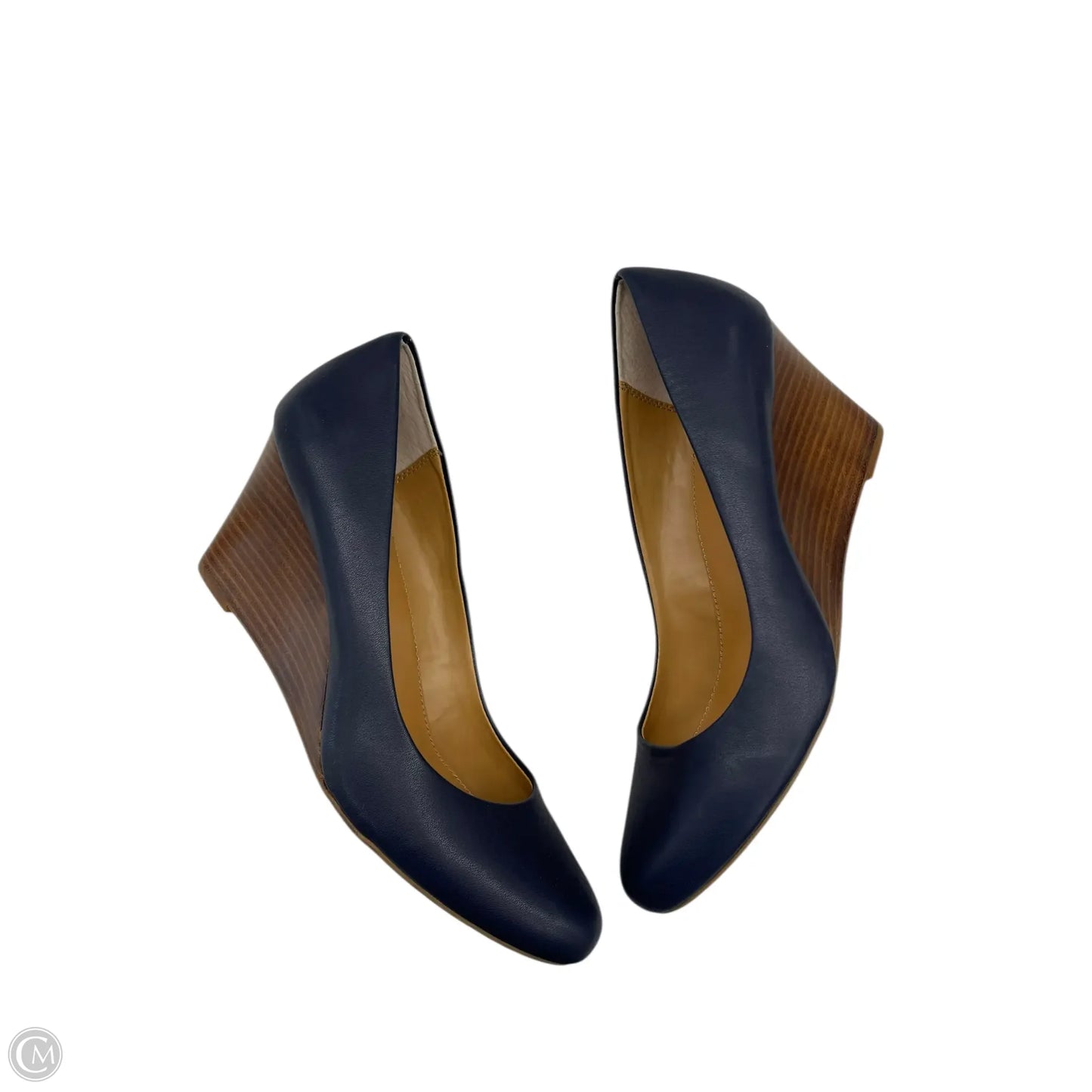 Shoes Heels Wedge By Nine West In Blue, Size: 10