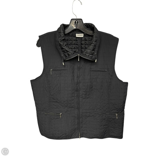 Vest Puffer & Quilted By Chicos In Black, Size: Xl