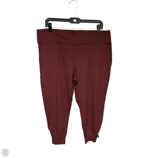 Athletic Leggings By Lululemon In Maroon, Size: 18