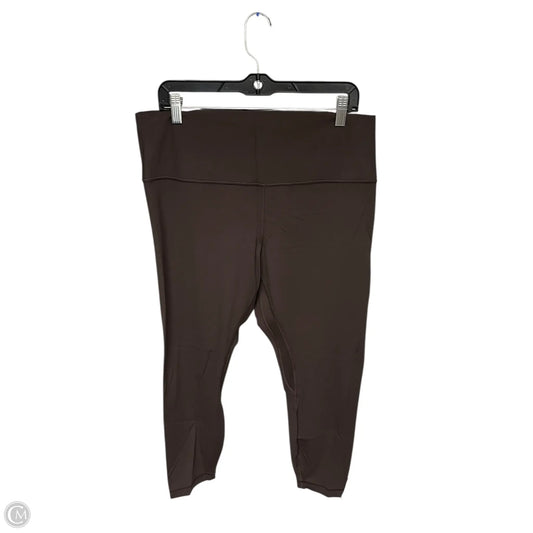 Athletic Leggings By Lululemon In Brown, Size: 18
