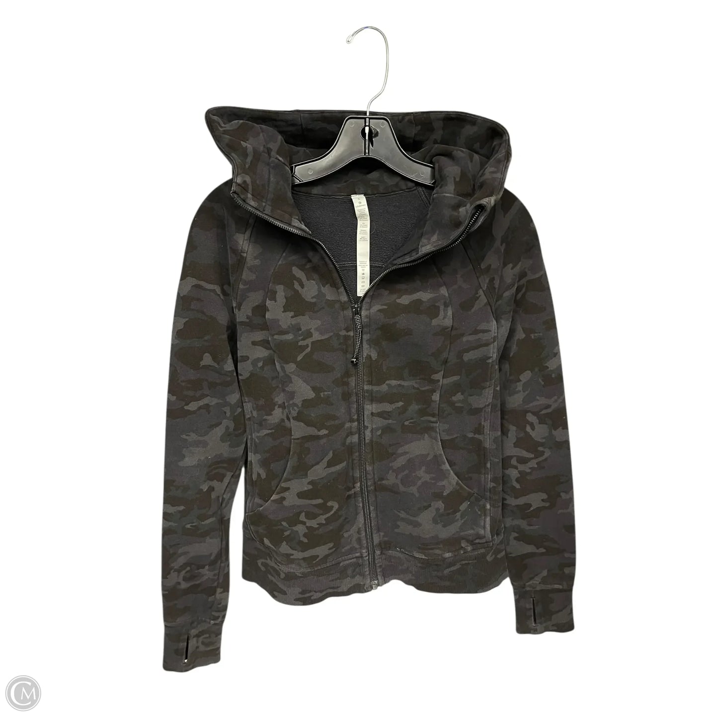 Athletic Sweatshirt Hoodie By Lululemon In Black, Size: 6