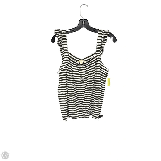 Top Sleeveless Designer By Michael Kors In Green & White, Size: L