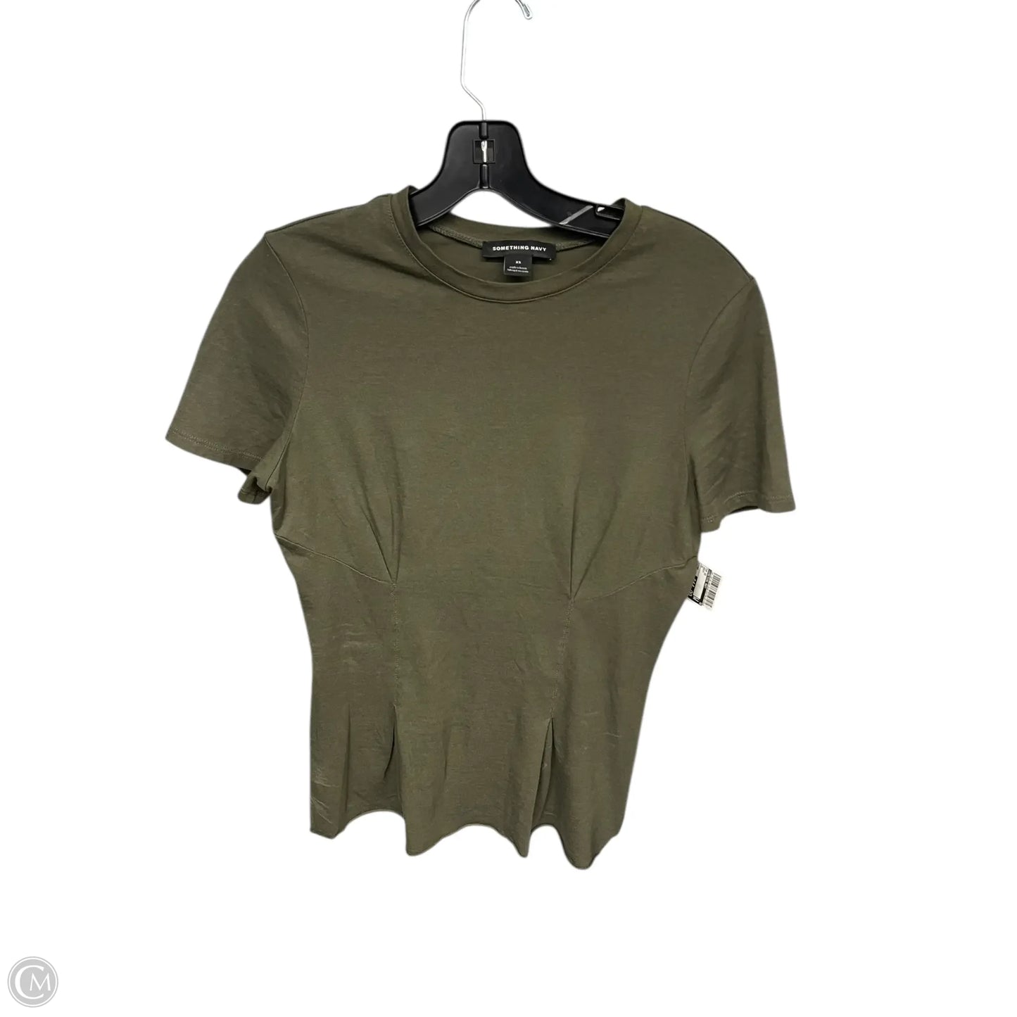 Top Short Sleeve By Something Navy In Green, Size: Xs