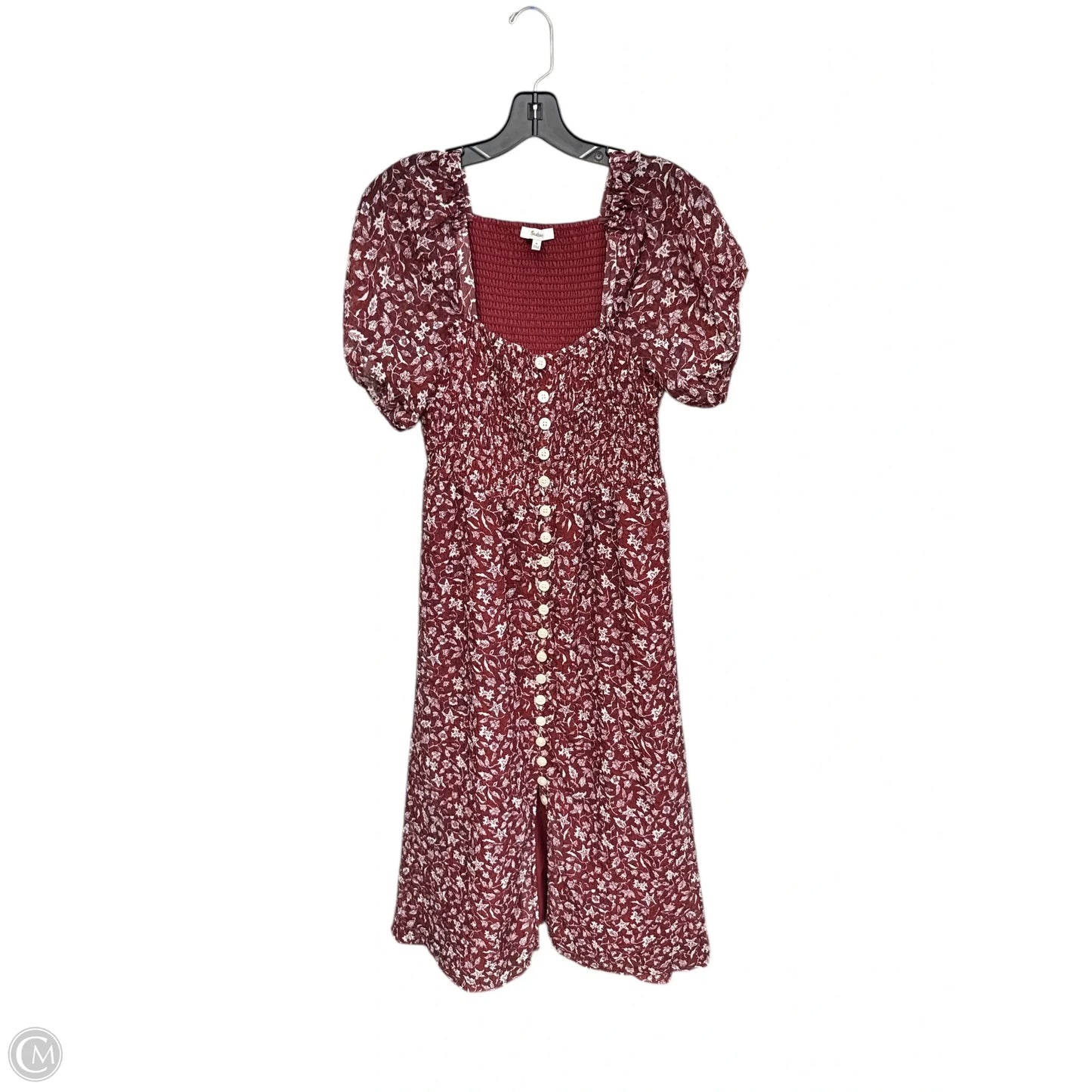 Dress Casual Maxi By Madewell In Red & White, Size: M