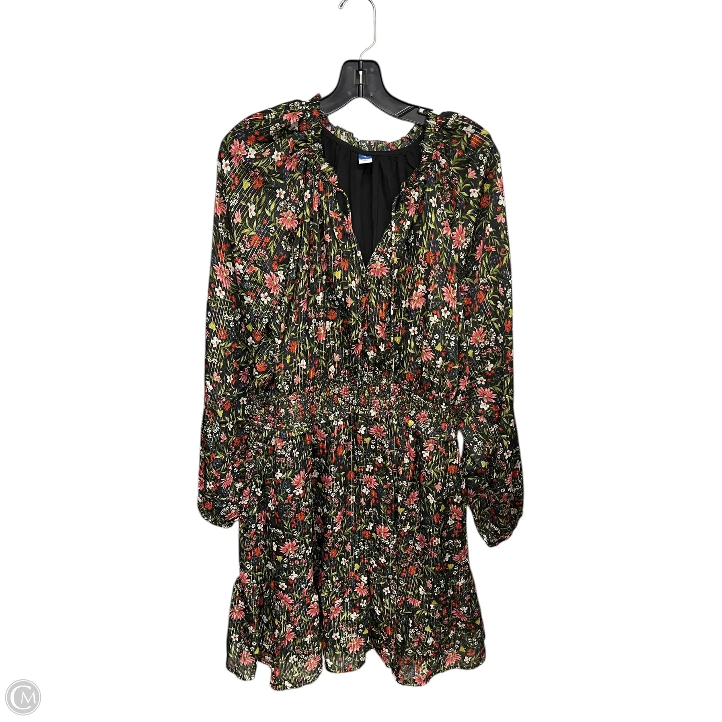 Dress Casual Maxi By Old Navy In Black & Green, Size: Xxl