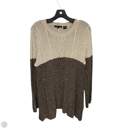 Sweater By Jeanne Pierre In Brown, Size: L